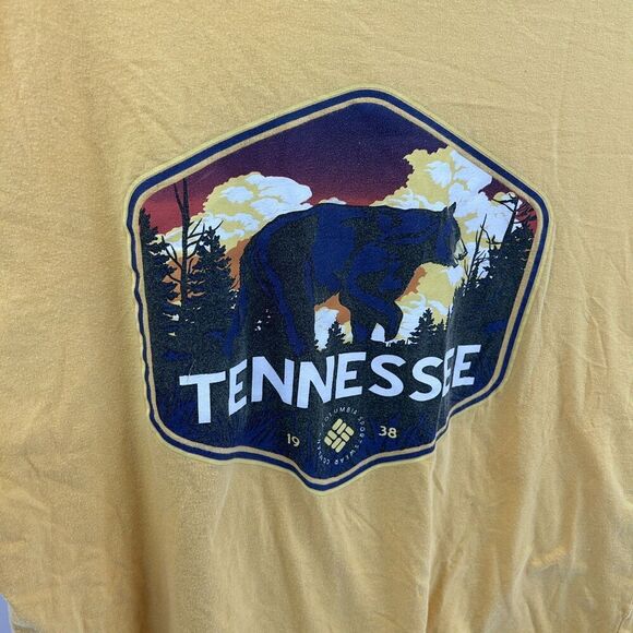Columbia Tennessee Wilderness Bear Yellow T-Shirt Size Medium - Picture 3 of 7